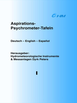 cover image of Tafeln zum Sättigungsdampfdruck über Eis und Wasser